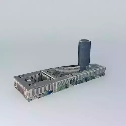 Hyatt Hotel  LVR Tower Cologne Triangle Free 3D model