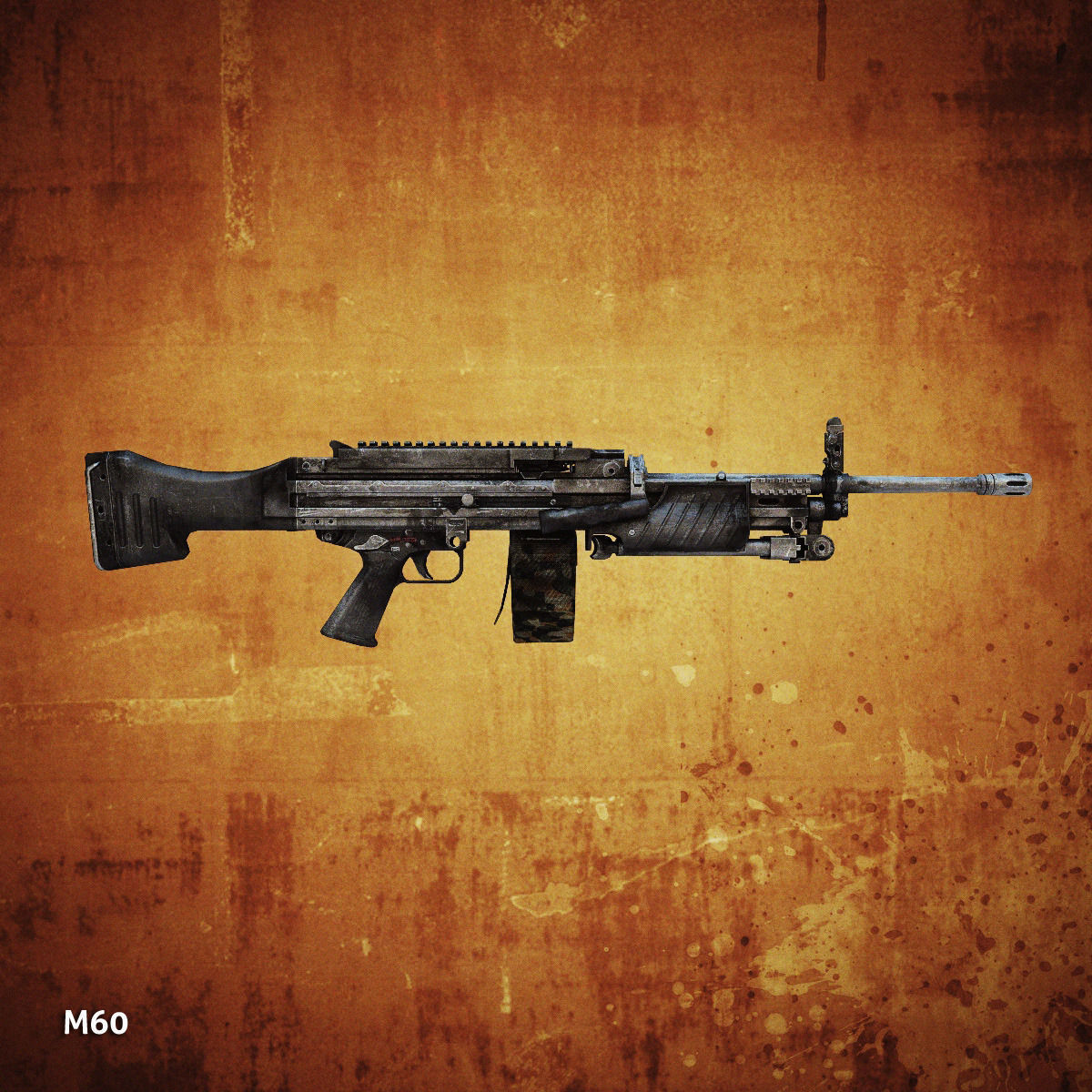 Low poly light machine guns collection Low-poly 3D model_21