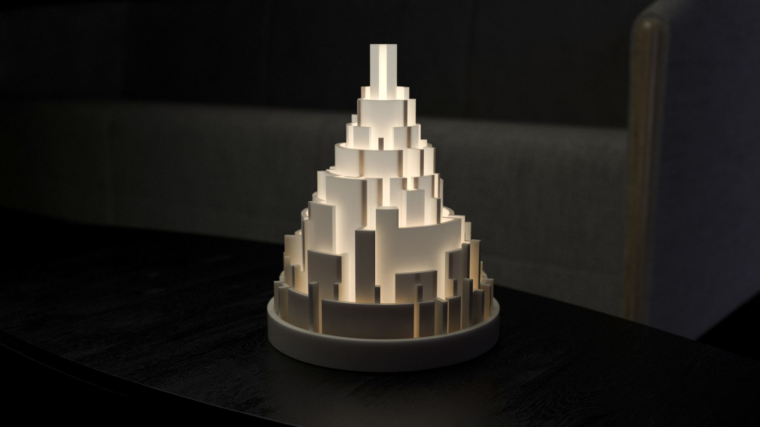 Generative design City maze lamp4