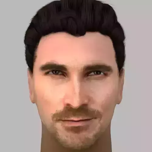 Christian Bale hair 3D model