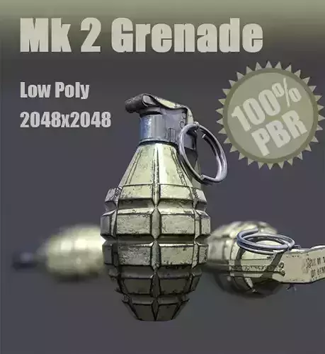 Grenade mk Free low-poly 3D model