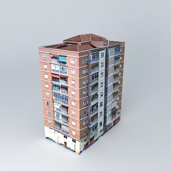 Building 3 C de la Vía Free 3D model_1