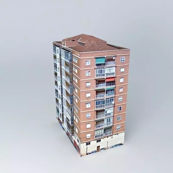 Building 3 C de la Vía Free 3D model_0