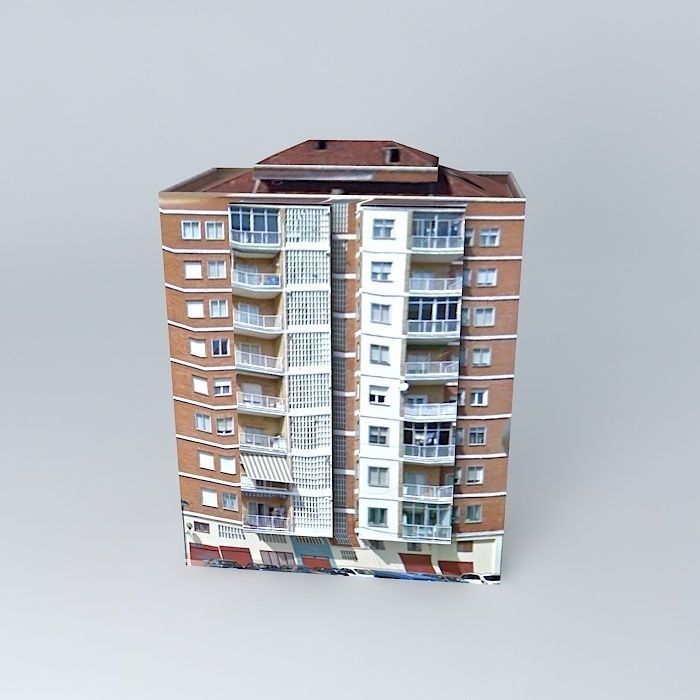 Building 3 C de la Vía Free 3D model_2