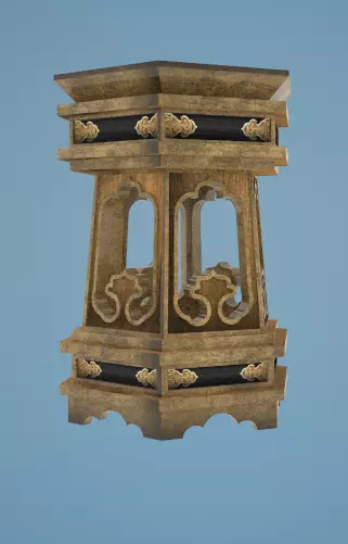 Japanese decorative stand 3D model_0
