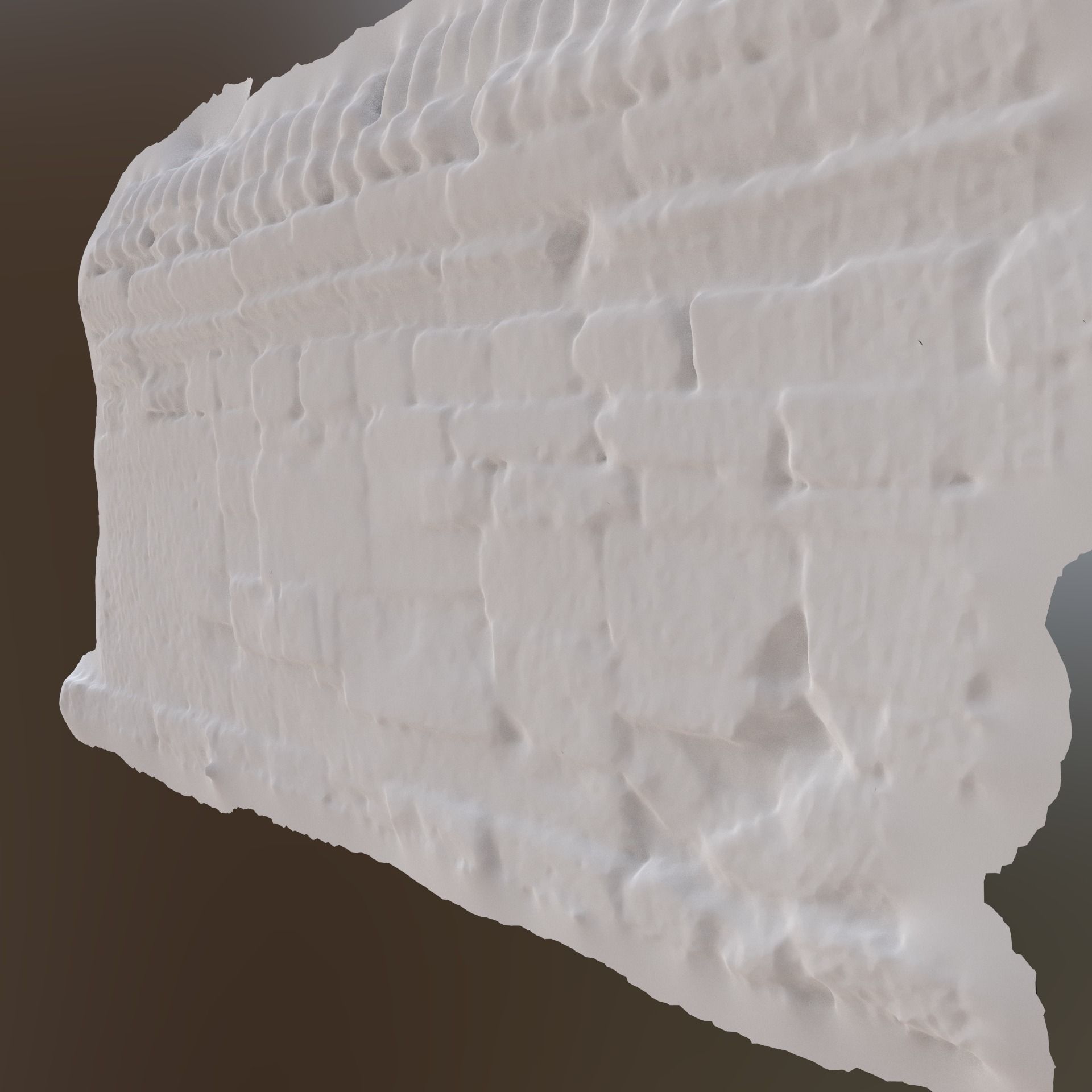 Ancient Stone Wall 3D model_3