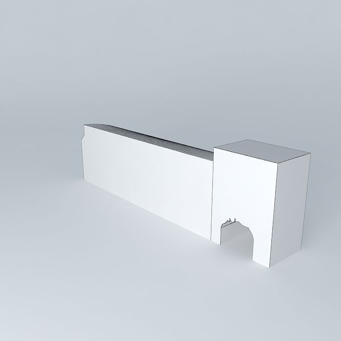 Wall Revellín Free 3D model_4