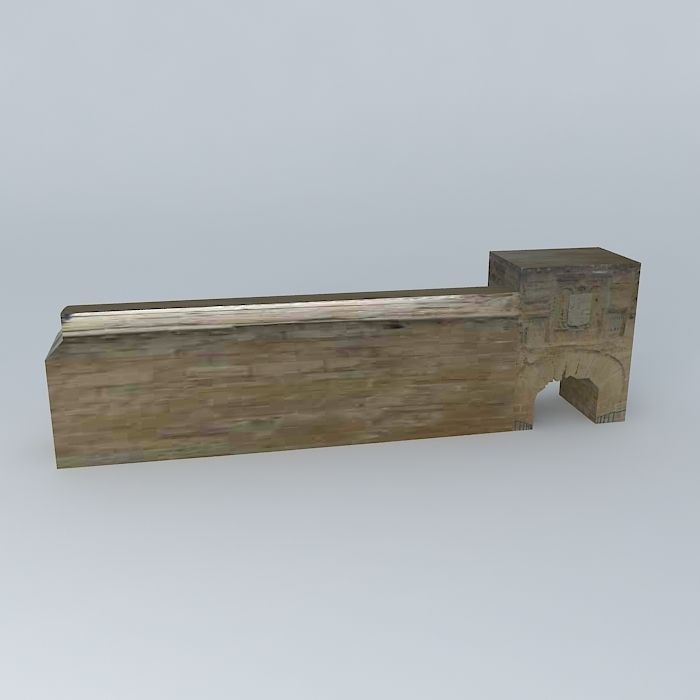 Wall Revellín Free 3D model_2