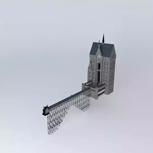 Clock Tower and Wood Bridge