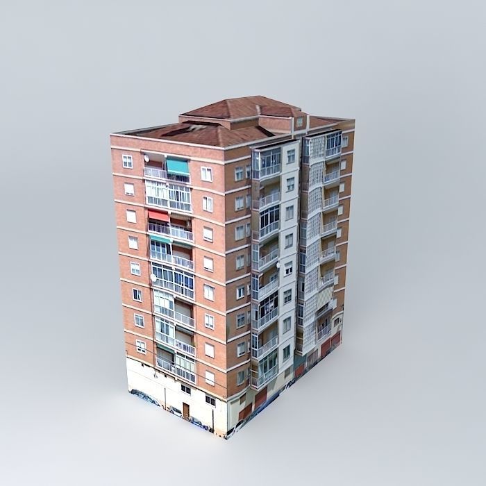 Building 4 C de la Vía Free 3D model_1