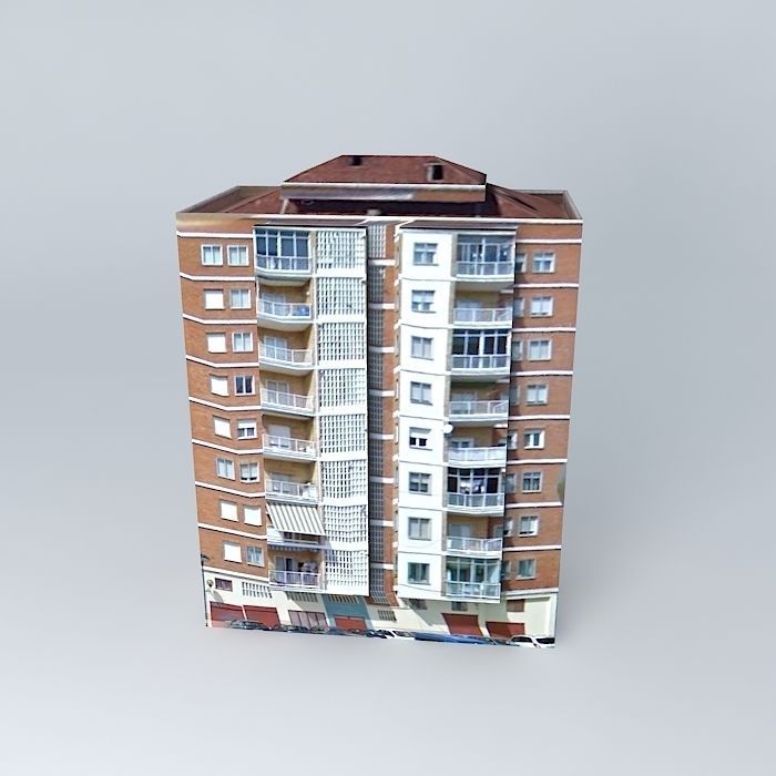 Building 4 C de la Vía Free 3D model_2