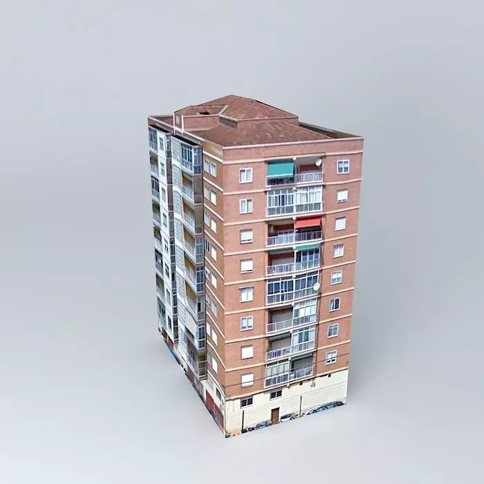 Building 4 C de la Vía Free 3D model_0