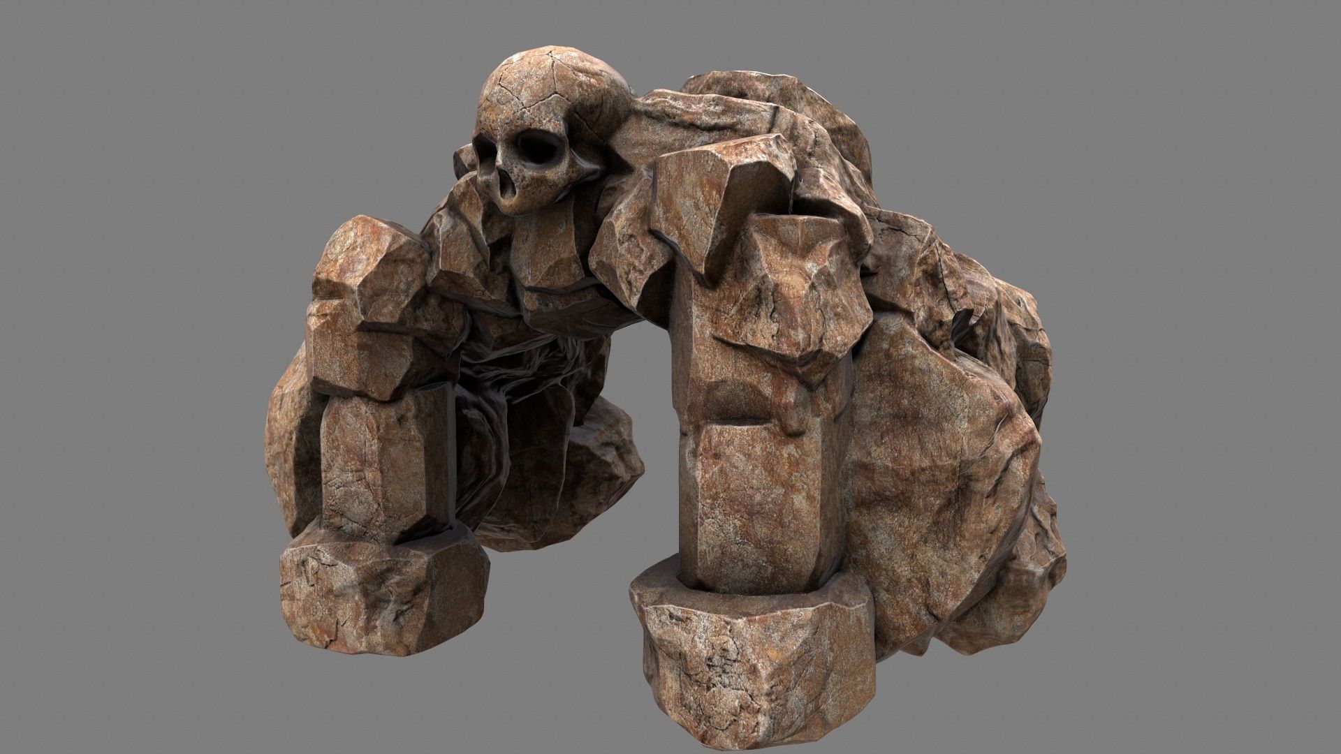 Skull Cave 3D model_4
