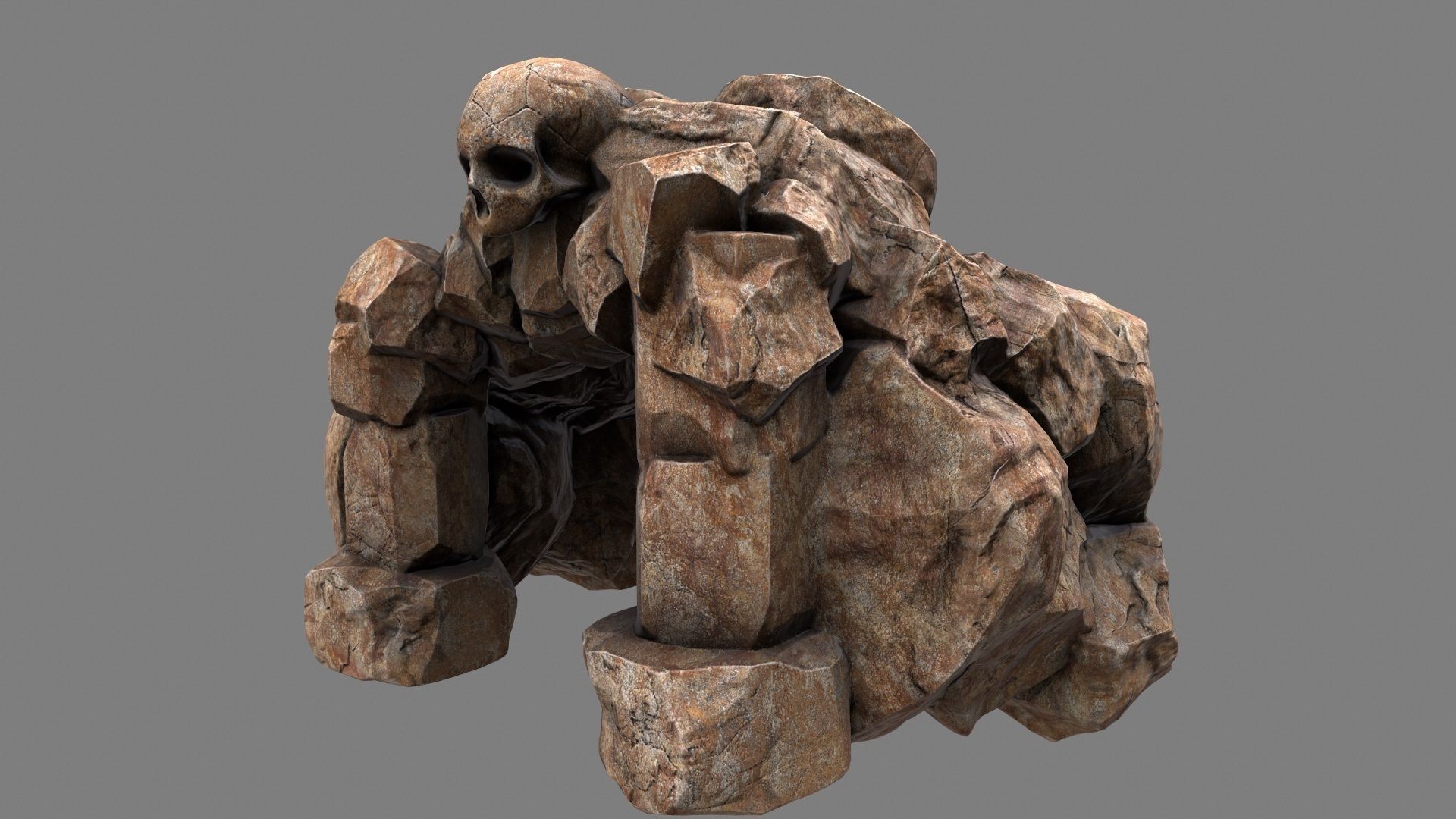 Skull Cave 3D model_3