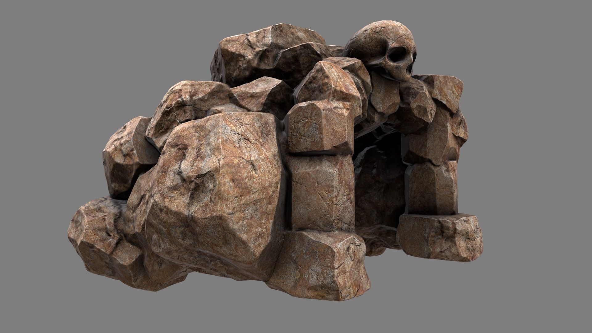 Skull Cave 3D model_2