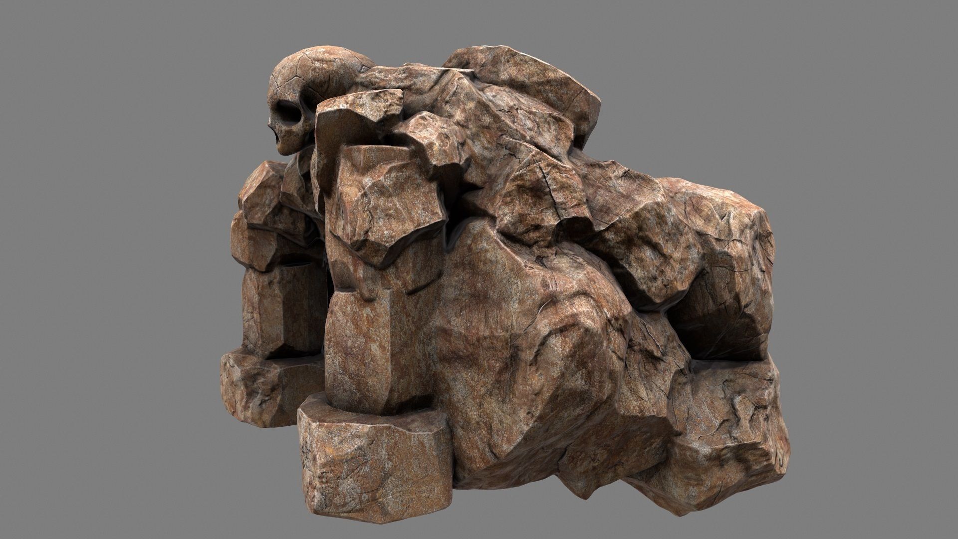 Skull Cave 3D model_6