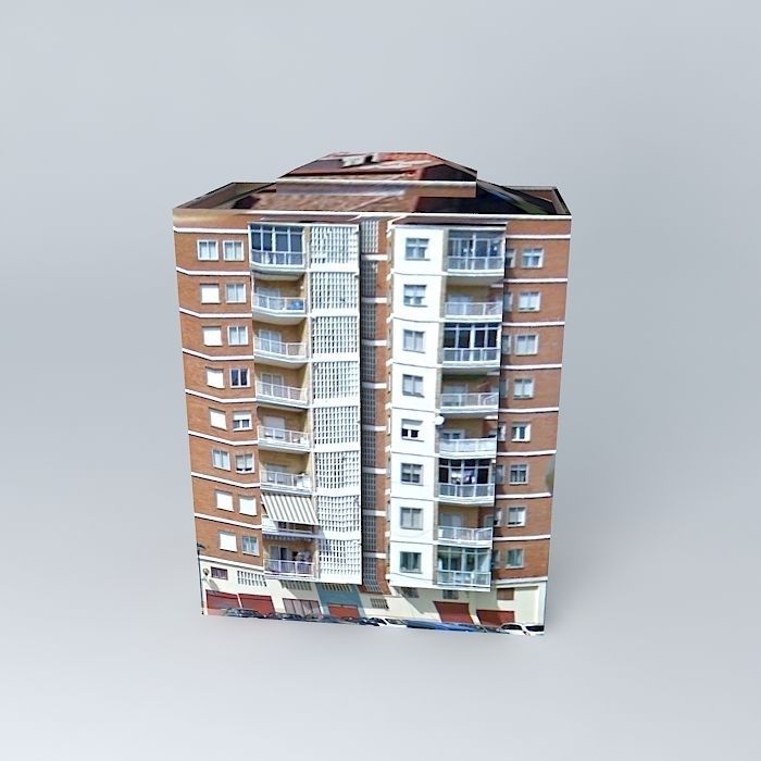 Building 2 C  de la Vía Free 3D model_2
