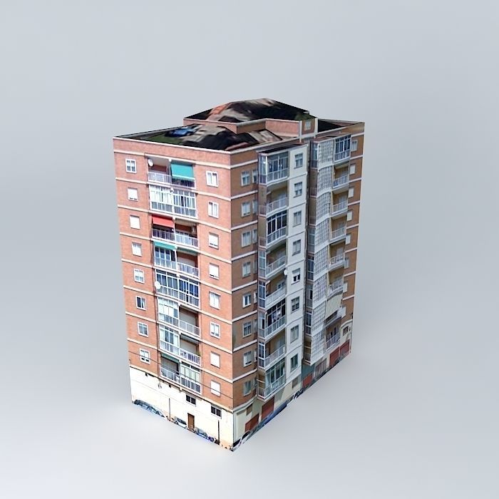 Building 2 C  de la Vía Free 3D model_1