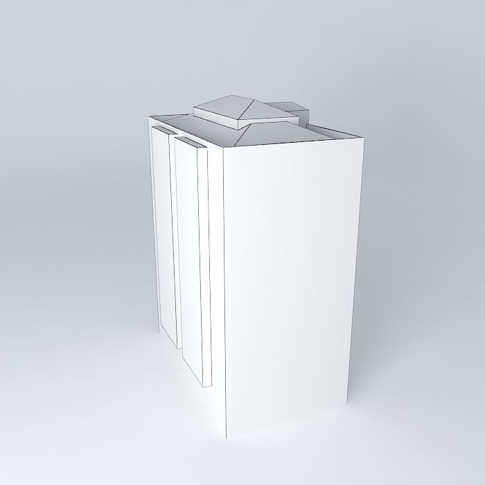 Building 2 C  de la Vía Free 3D model_4