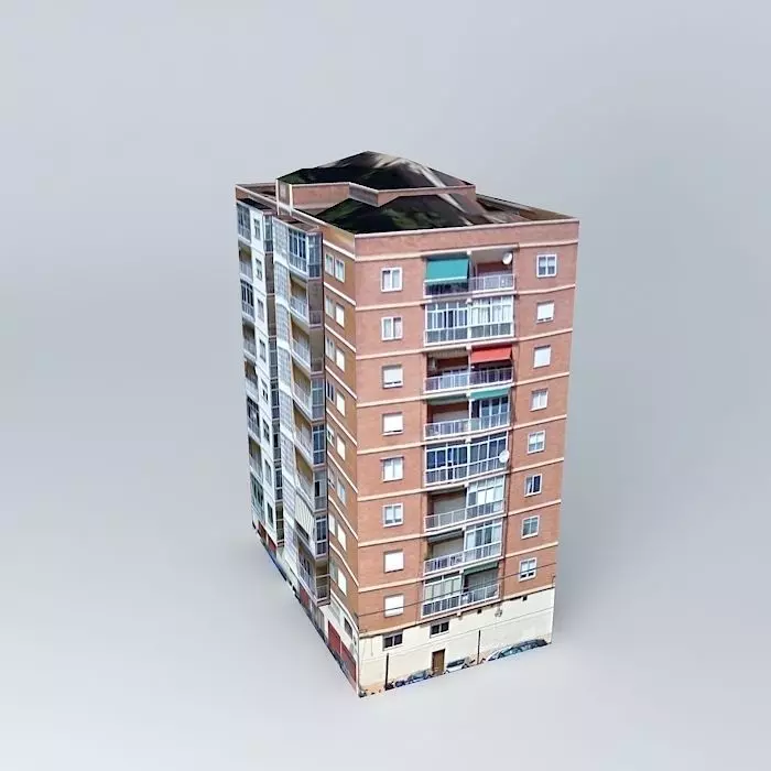 Building 2 C  de la Vía Free 3D model_0
