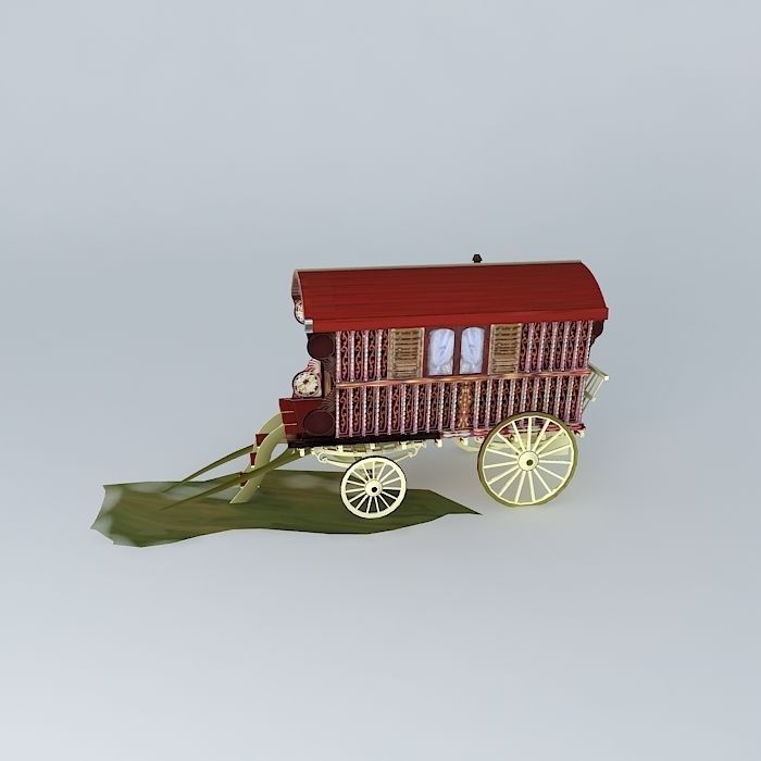 Romany Wagon READING Style Amended Free 3D model_2