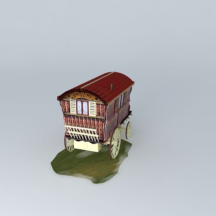Romany Wagon READING Style Amended Free 3D model_1