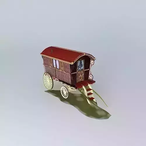 Romany Wagon READING Style Amended Free 3D model Romany Wagon READING Style Amended Free 3D model