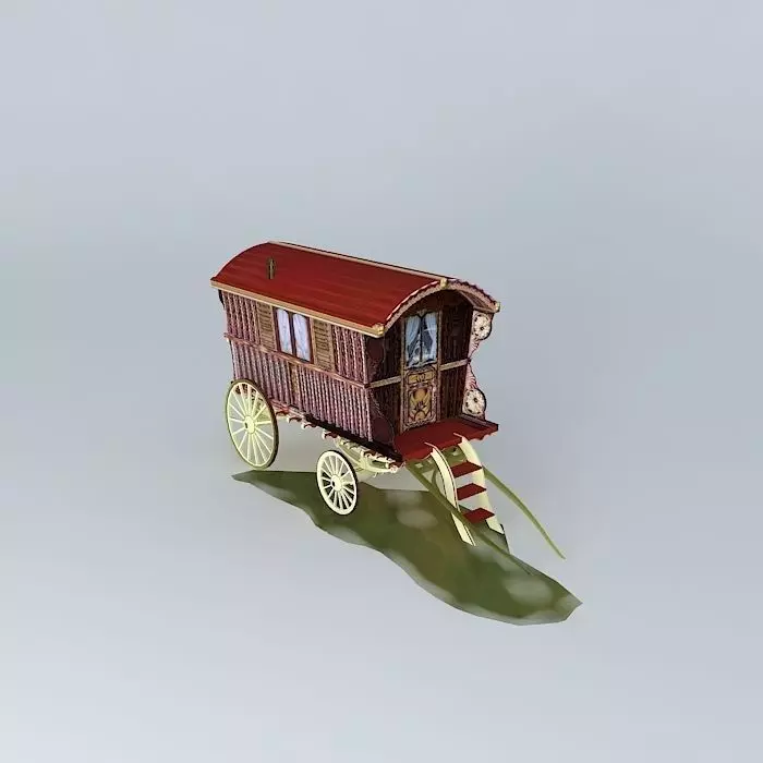 Romany Wagon READING Style Amended Free 3D model_0