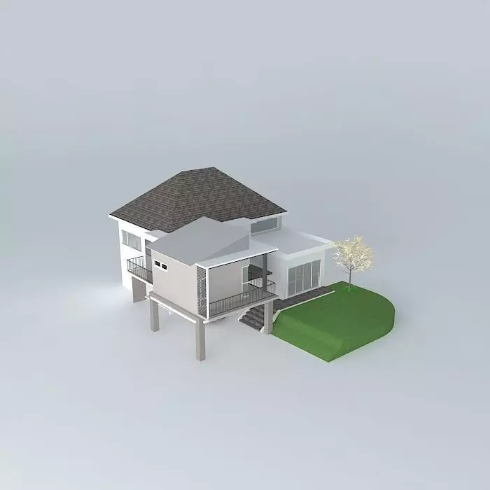 House 2 FL P204 Free 3D model