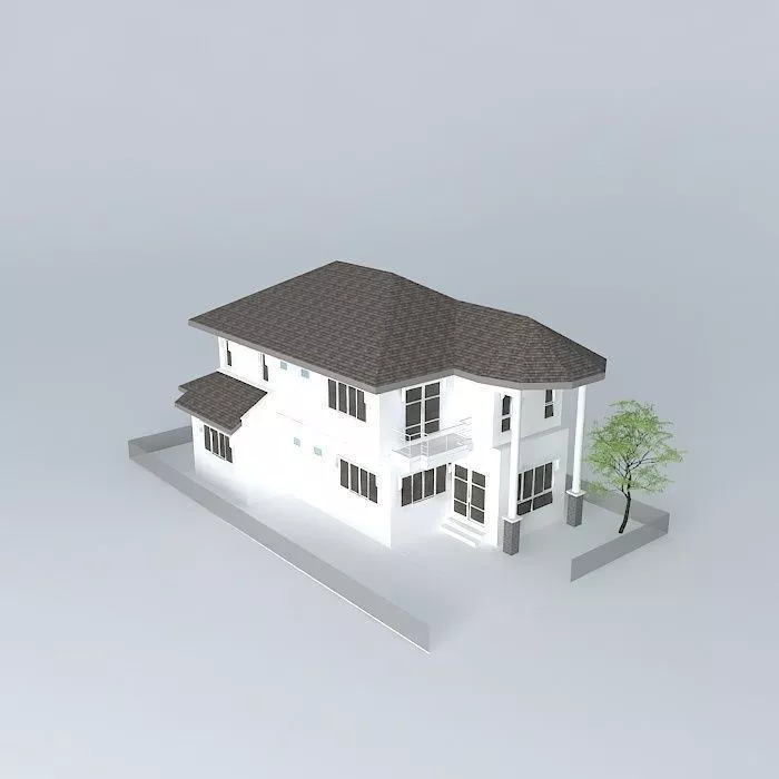House 2 FL P207 Free 3D model