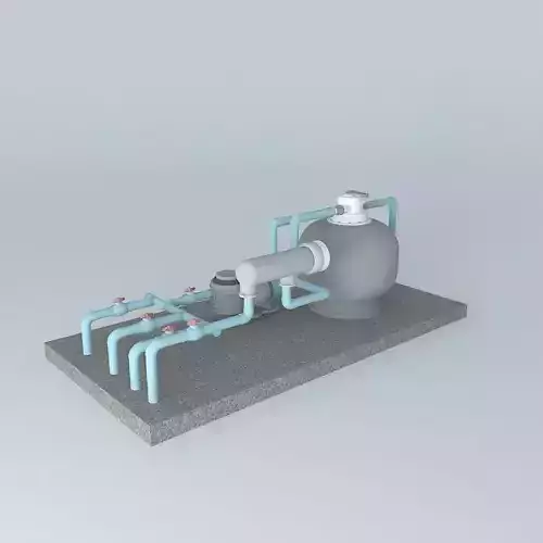 Workshop water pump 3D model