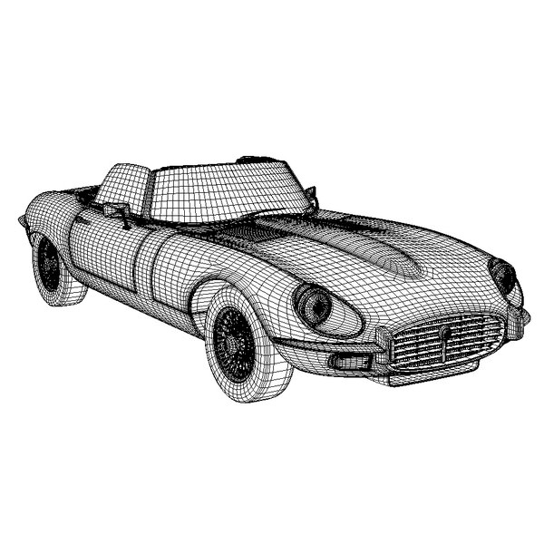 Jaguar E-Type 3D model_3