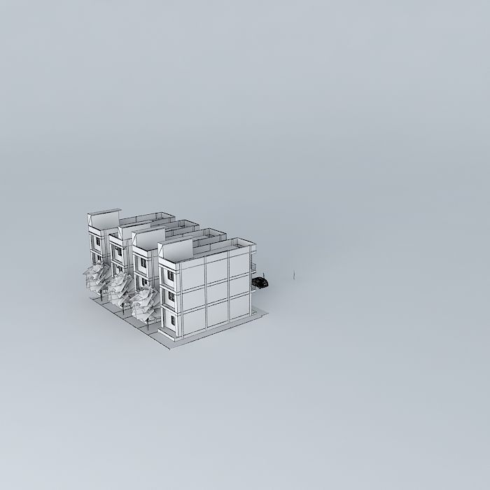 Buildings 3 FL Free 3D model_4