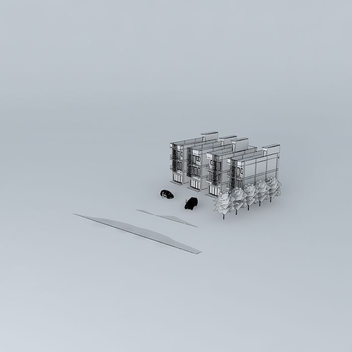 Buildings 3 FL Free 3D model_3