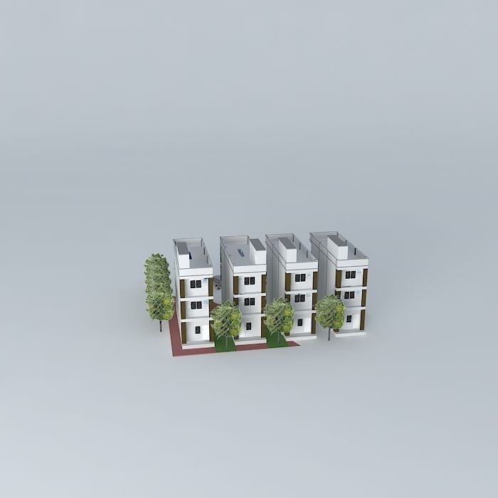 Buildings 3 FL Free 3D model_2