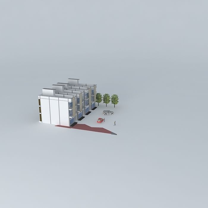 Buildings 3 FL Free 3D model_1
