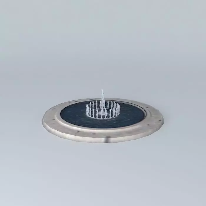 Font circular metal plate Free 3D model_0