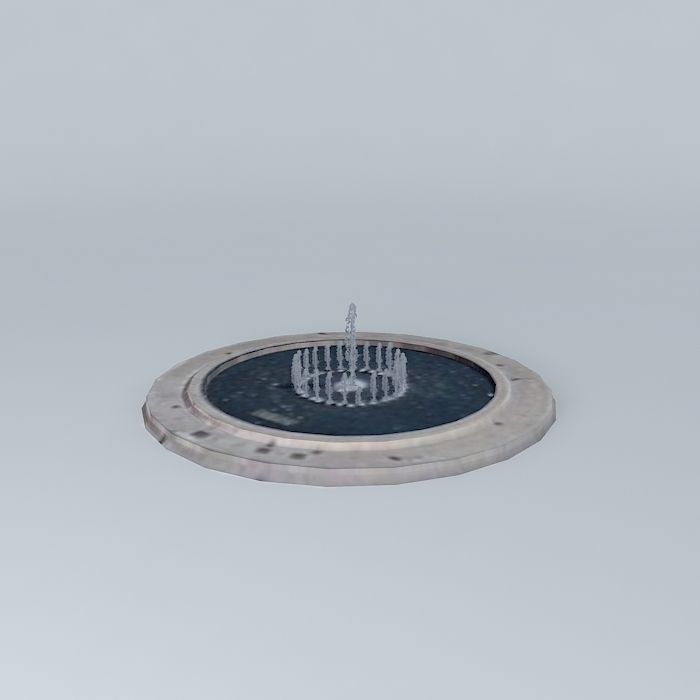 Font circular metal plate Free 3D model_1