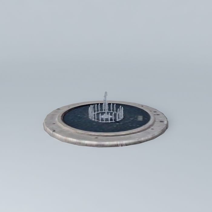 Font circular metal plate Free 3D model_2