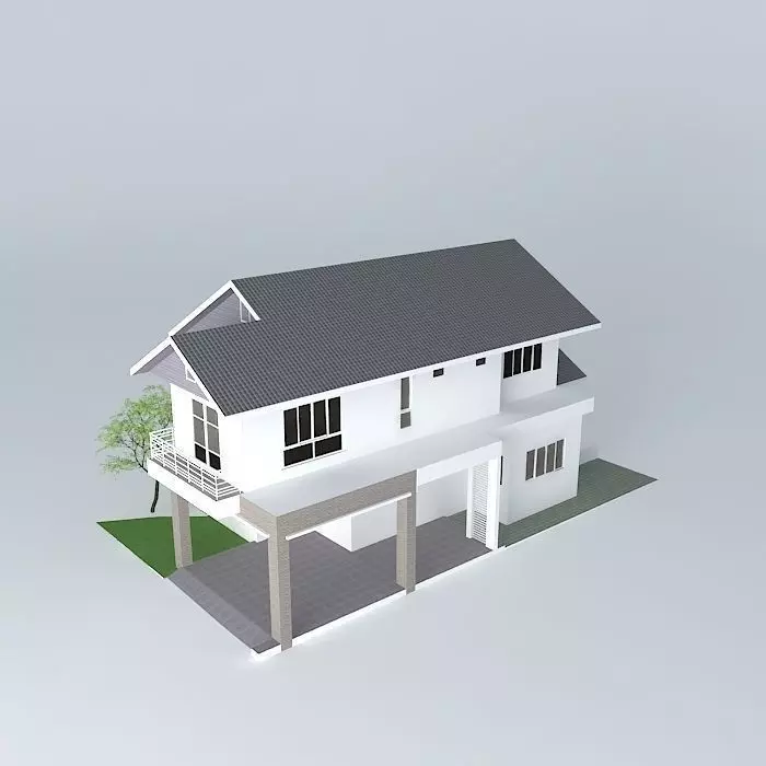 House 2 FL P206 Free 3D model