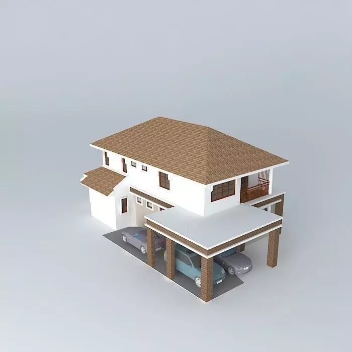 House 2 FL P208 Free 3D model