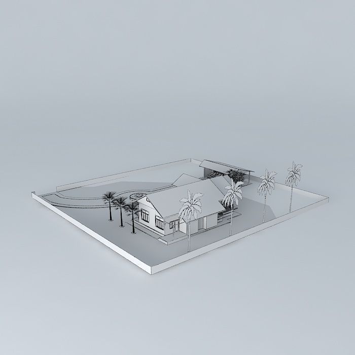 House 1 FL 200 sq.m. Free 3D model_4