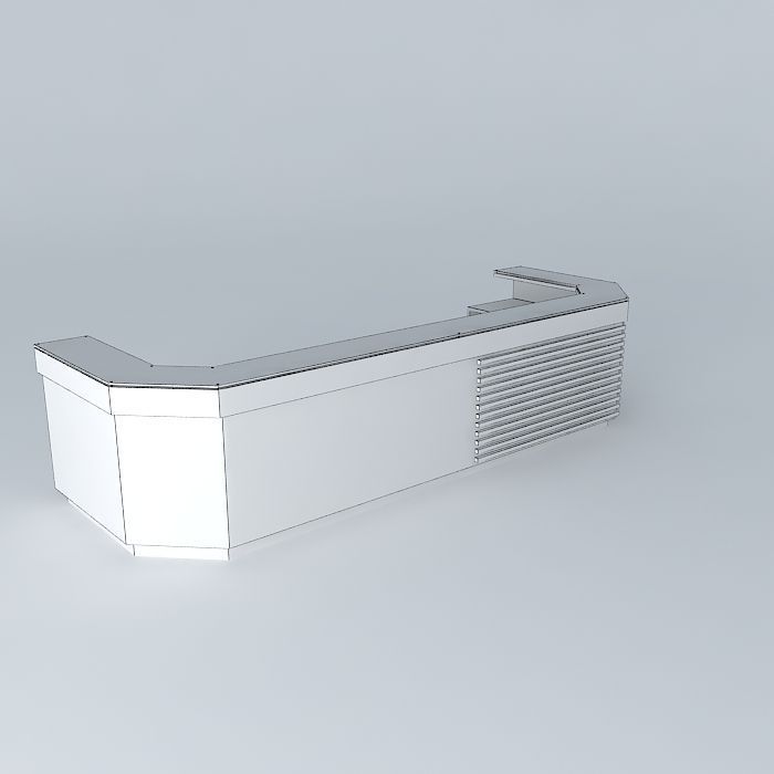 Front desk Free 3D model_3