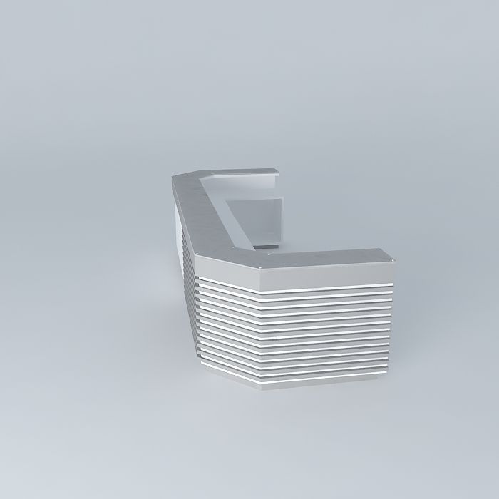Front desk free 3D model CGTrader