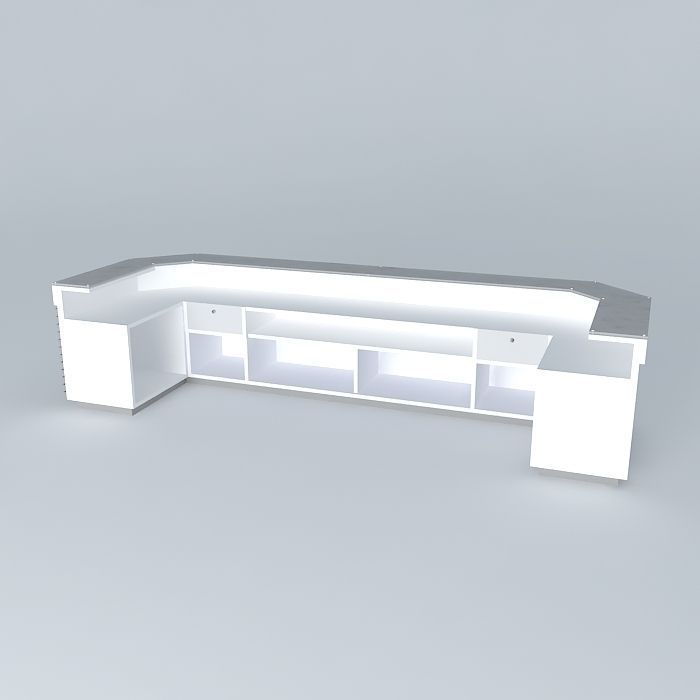 Front desk free 3D model CGTrader
