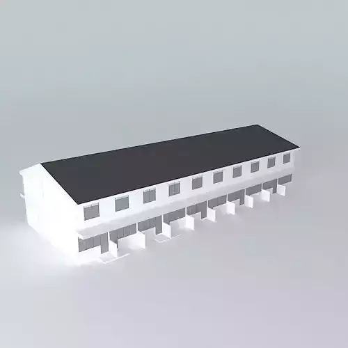 Towehouse apartment building with roof