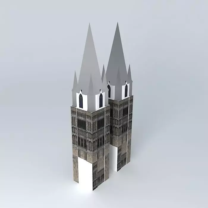 Twin towers Free 3D model_0