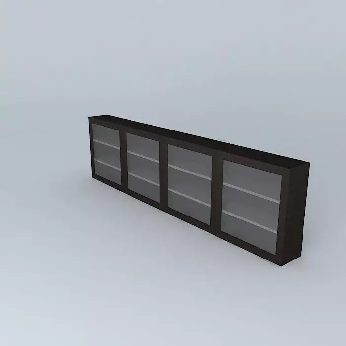 cabinet bookcase with glass doors Free 3D model