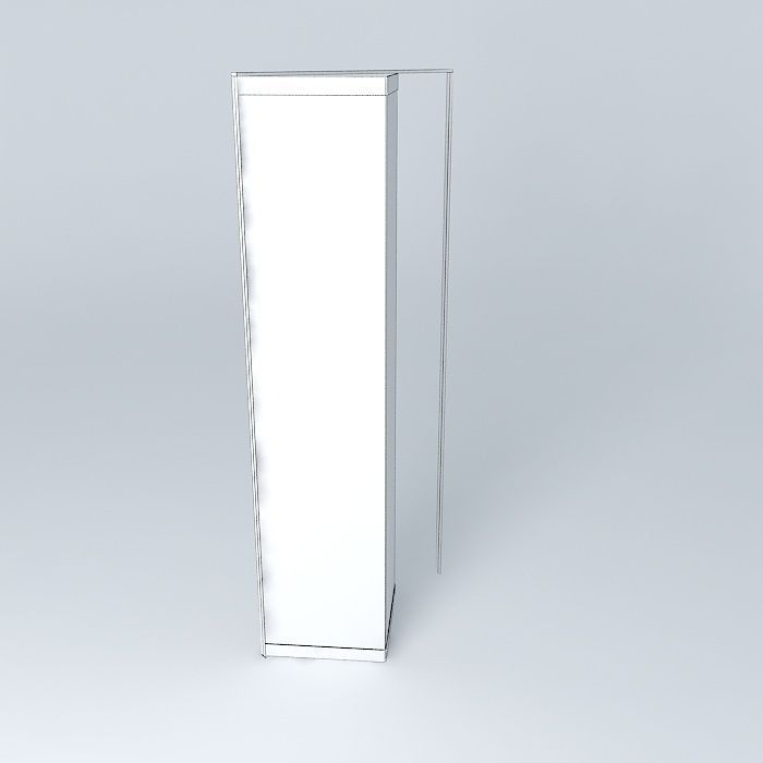 folded glass door Free 3D model_3