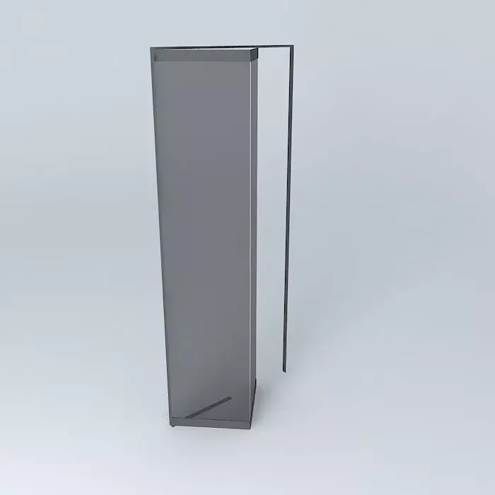 folded glass door Free 3D model_0